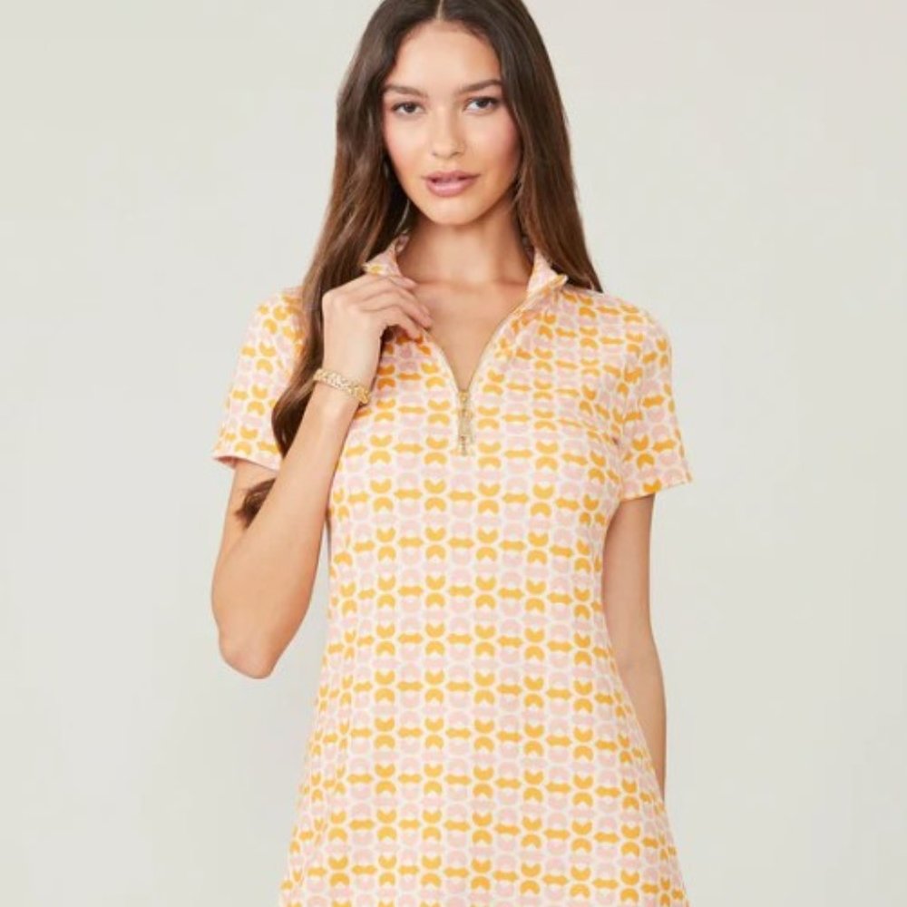 Spartina 449 Ollie Geo Print Pique Dress Size XL